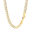 5.7mm 14k Two Tone Gold Pave Curb Chain