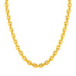 14k Yellow Gold Polished Oval Link Necklace