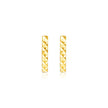 14k Yellow Gold Textured Bar Earrings