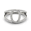 14k White Gold Diamond Loop Style Dual Band Ring (1/2 cttw)