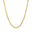 2.0mm 14k Yellow Gold Semi Solid Box Chain