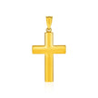 14k Yellow Gold Reversible Textured Cross Pendant