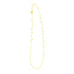 14K Yellow Gold Necklace with Dangling Hearts