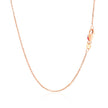 14k Rose Gold Diamond Cut Cable Link Chain 1.1mm