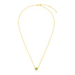 14k Yellow Gold 17 inch Necklace with Round Peridot