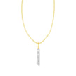 14k Yellow Gold Bar Pendant with Diamonds