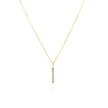 14k Yellow Gold Bar Pendant with Diamonds