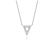 Diamond Inverted Triangle Pendant in 14k White Gold