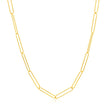 14k Yellow Gold Wire Paperclip Chain (2.7mm)