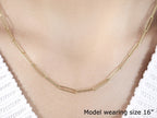 14k Yellow Gold Wire Paperclip Chain (2.7mm)