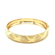 10k Yellow Gold Dual-Textured Diamond Pattern Bangle