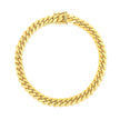 7.0mm 14k Yellow Gold Classic Miami Cuban Solid Bracelet