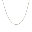 14k White Gold Round Cable Link Chain 1.1mm