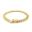 8.25mm 14k Yellow Gold Classic Miami Cuban Solid Bracelet