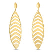 14k Yellow Gold Drop Leaf Earrings