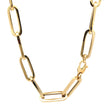 14k Yellow Gold Extra Wide Paperclip Chain Necklace