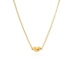 14k Yellow Gold Chain Necklace with Polished Knot