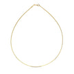 14k Yellow Gold Necklace in a Round Omega Chain Style