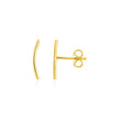 14k Yellow Gold Curve Climber Post Earrings