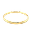 10k Yellow Gold Botanical Pattern Florentine Bangle