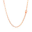 14K Rose Gold Delicate Paperclip Chain (2.1mm)