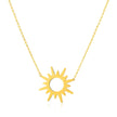 14K Yellow Gold Sunburst Necklace