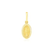 14k Yellow Gold Oval Religious Medal Pendant