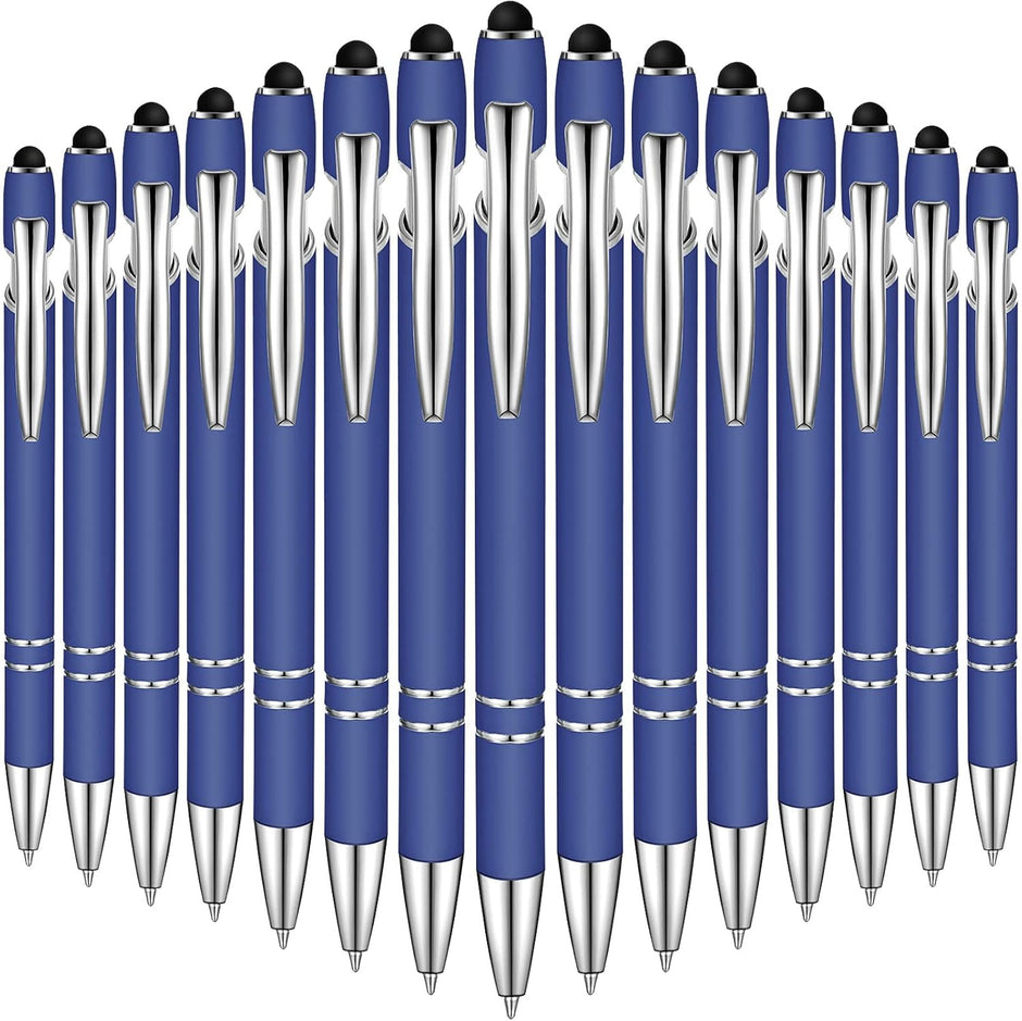 Custom Engraved 2-in-1 Stylus & Ballpoint Pen – Sleek Metal Design, Smooth Black Ink, Personalized Branding Gift