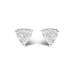 14K White Gold 1/2 Cttw Lab Grown Trillion Cut Solitaire Diamond Stud Earrings