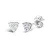 14K White Gold 1/2 Cttw Lab Grown Trillion Cut Solitaire Diamond Stud Earrings