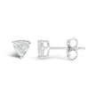 14K White Gold 1/2 Cttw Lab Grown Trillion Cut Solitaire Diamond Stud Earrings