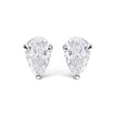 14K White Gold 1.00 Cttw Lab Grown Pear Shaped Solitaire Diamond Stud Earrings