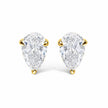 14K White Gold 1.00 Cttw Lab Grown Pear Shaped Solitaire Diamond Stud Earrings
