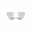 14K White Gold 1/2 Cttw Lab Grown Trillion Cut Solitaire Diamond Stud Earrings