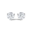 14K White Gold 1.00 Cttw Lab Grown Diamond Martini Set Round Solitaire Stud Earrings