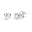 14K White Gold 1.00 Cttw Lab Grown Diamond Martini Set Round Solitaire Stud Earrings