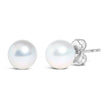.925 Sterling Silver 5-5.5MM Cultured Freshwater Pearl Solitaire Stud Earrings