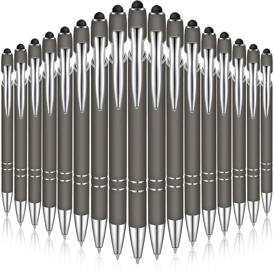 Custom Engraved 2-in-1 Stylus & Ballpoint Pen – Sleek Metal Design, Smooth Black Ink, Personalized Branding Gift