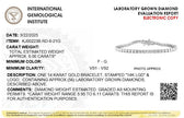 IGI Certified 14K White Gold 6.0 Cttw Lab Grown Diamond Tennis Bracelet