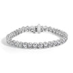 IGI Certified 14K White Gold 15.0 Cttw Oval Cut Lab Grown Diamond Tennis Bracelet