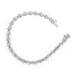 IGI Certified 14K White Gold 12.0 Cttw Pear Cut Lab Grown Diamond Tennis Bracelet