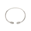 .925 Sterling Silver Diamond Accent Star Flexy Open Bangle Bracelet