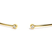 10K Yellow Gold plated Sterling Silver Lab Grown Diamond Accent Bezel Cuff Bangle Bracelet