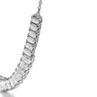 14K White Gold Lab Grown Diamond 5.0 Cttw Emerald Cut Station Necklace