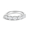 14K White Gold 1 1/4 Cttw Lab Grown Oval East West Band Ring