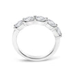 14K White Gold 1 1/4 Cttw Lab Grown Oval East West Band Ring