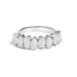 14K White Gold 1 2/3 Cttw Lab Grown Pear Diamond Band Ring Bezel Setting