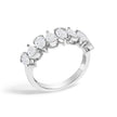 14K White Gold 1 2/3 Cttw Lab Grown Pear Diamond Band Ring Bezel Setting