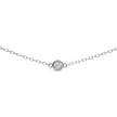 14K White Gold 1/2 Cttw Bezel Set Diamond Station Necklace