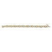 14K Yellow Gold 8 1/5 Cttw Baguette and Princess-Cut Diamond Geometric Twist Link Bracelet (G-H Color, VS1-VS2 Clarity) - Size 7